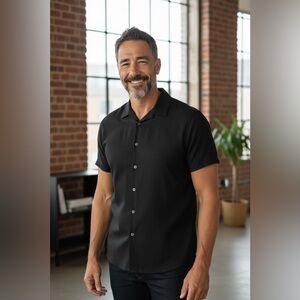 John Varvatos SMALL Shirt Luxe Modal Cotton Button Down